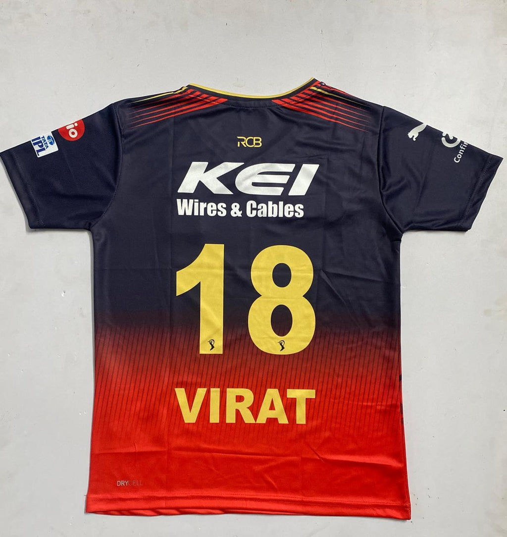 RCB Cricket Team Virat Kohli 18 Jersey