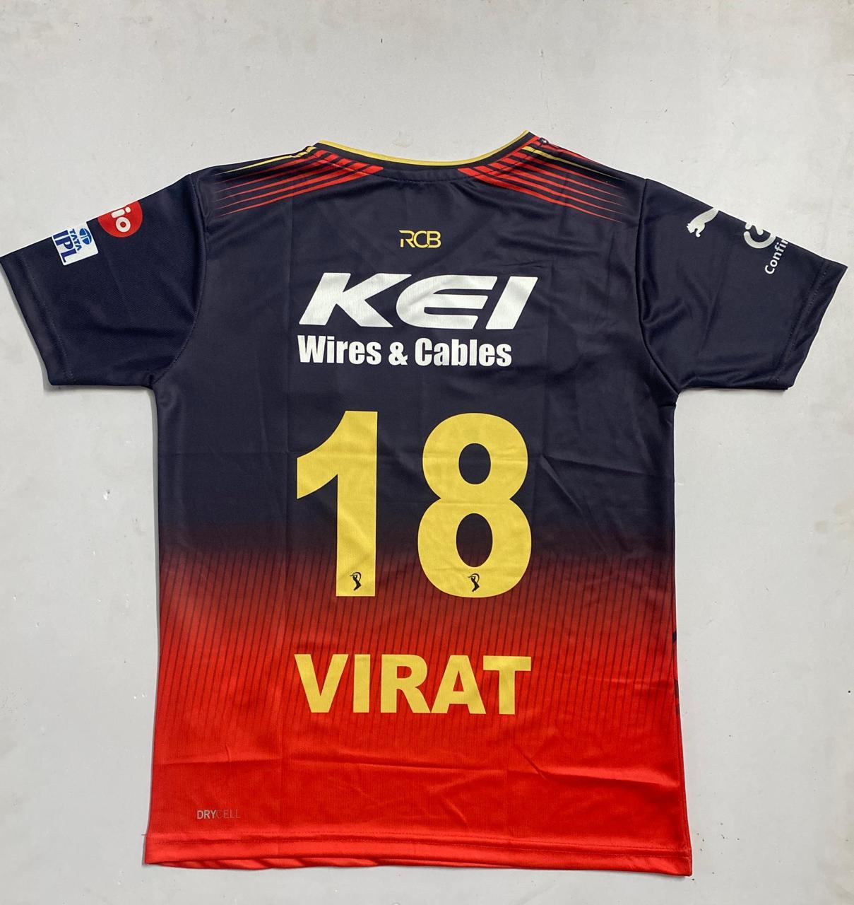 RCB Cricket Team Virat Kohli 18 Jersey