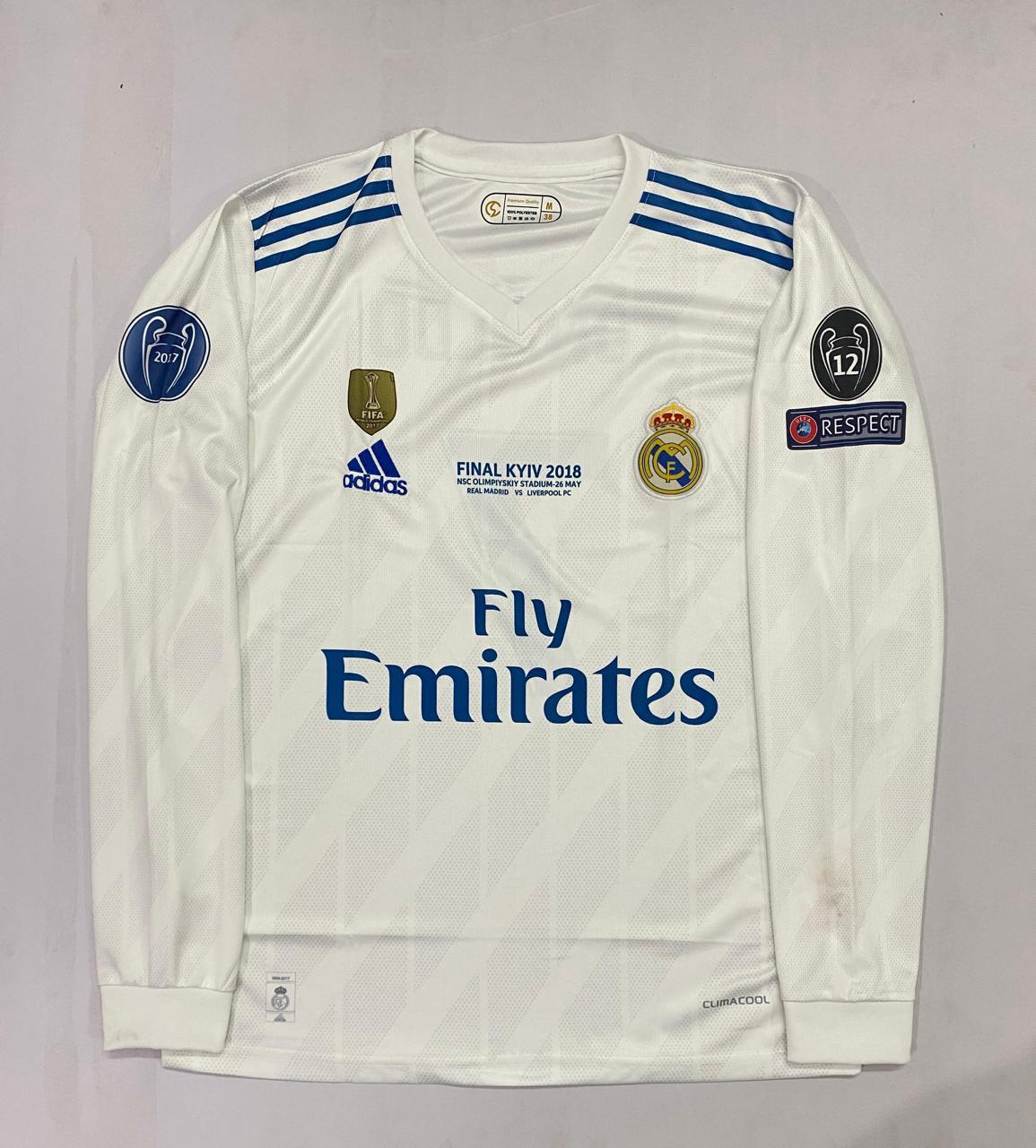 REAL MADRID 20017-18 HOME KIT RONALDO FULLSLEEVE