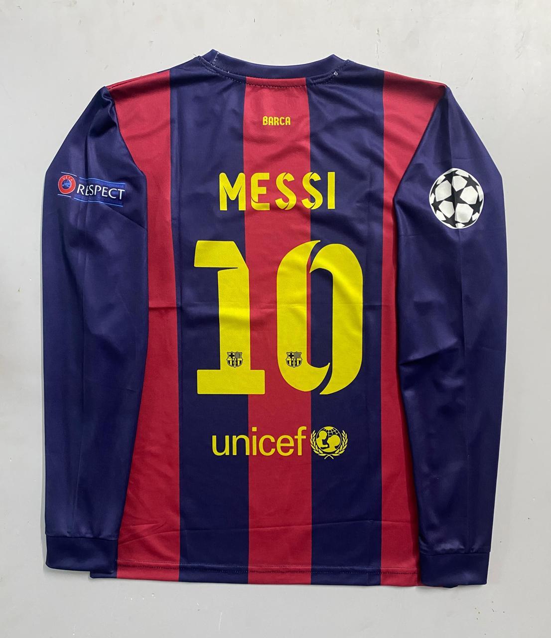 FC BARCELONA 2014/15 HOME FULL SLEVEE MESSI