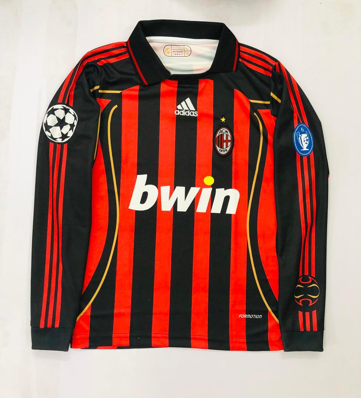 KAKA AC MILA 2006/2007 HOME KIT FULL SLEEVES EMBROIDERY