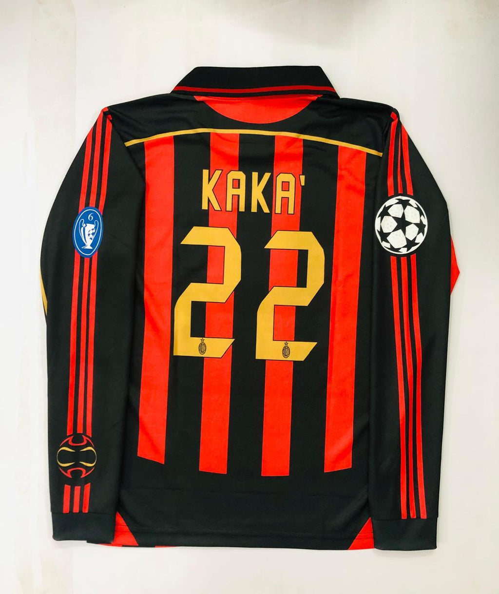 KAKA AC MILA 2006/2007 HOME KIT FULL SLEEVES EMBROIDERY