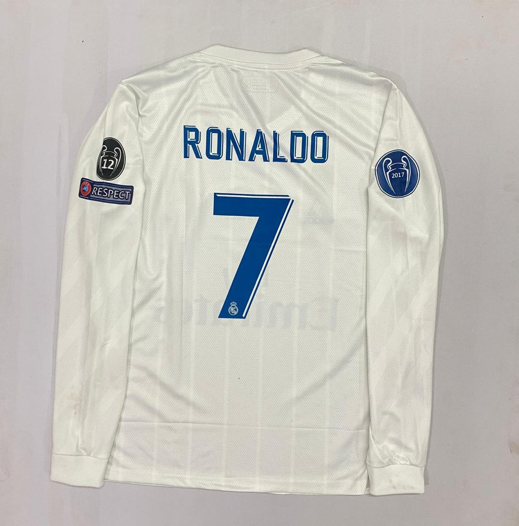 REAL MADRID 20017-18 HOME KIT RONALDO FULLSLEEVE