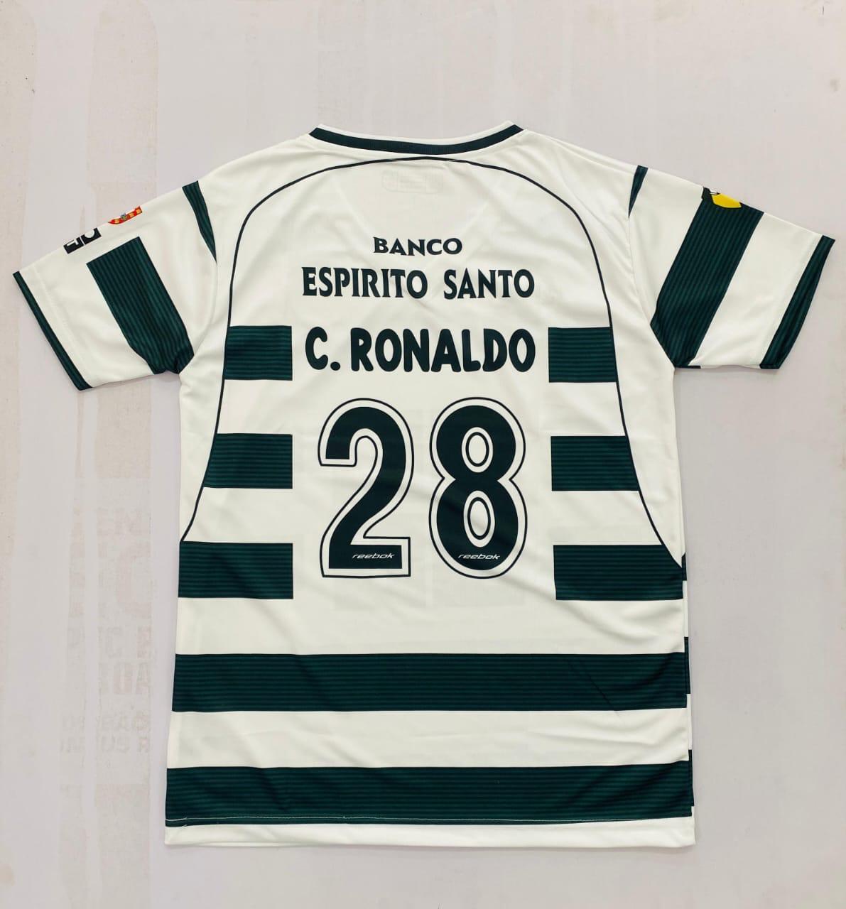 Cristiano Ronaldo Lisbon 2001/2003 Home Retro Soccer Jersey Shirt