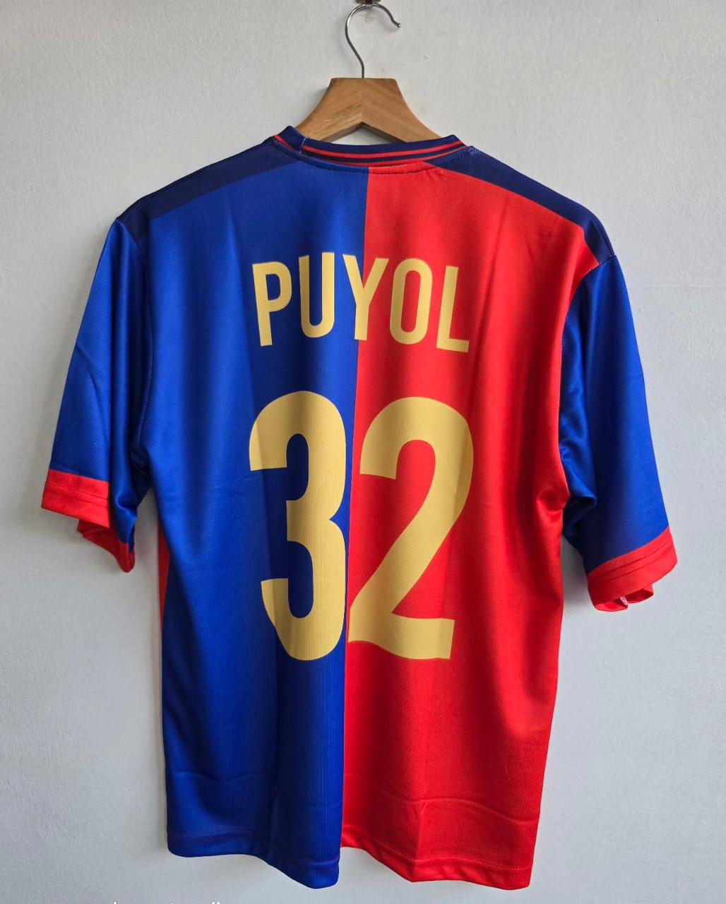 FC BARCELONA 1999 HOME PUYOL ROUND NECK FIVE SLEEVE