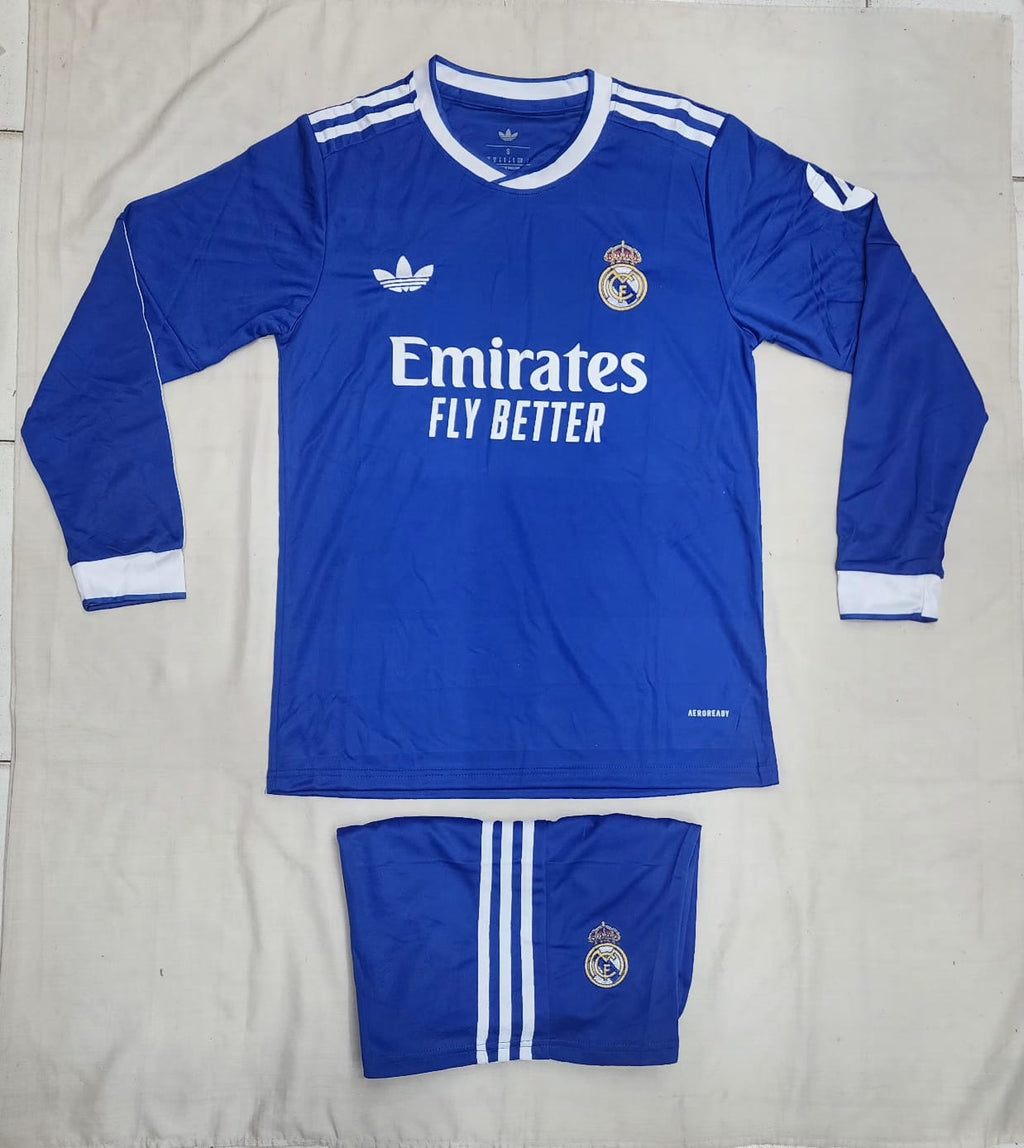REAL MADRID FULL SLEEVES FAN VERSION WITH SHORTS